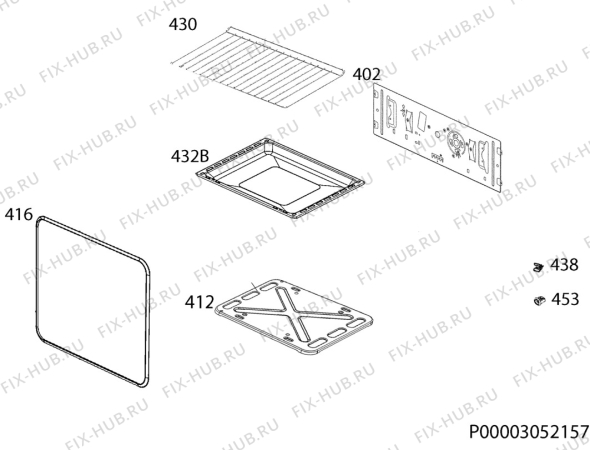 Взрыв-схема плиты (духовки) Zoppas PCG665GW - Схема узла Oven